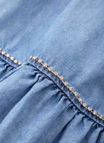Vestido-Jeans-Babados-Cristais