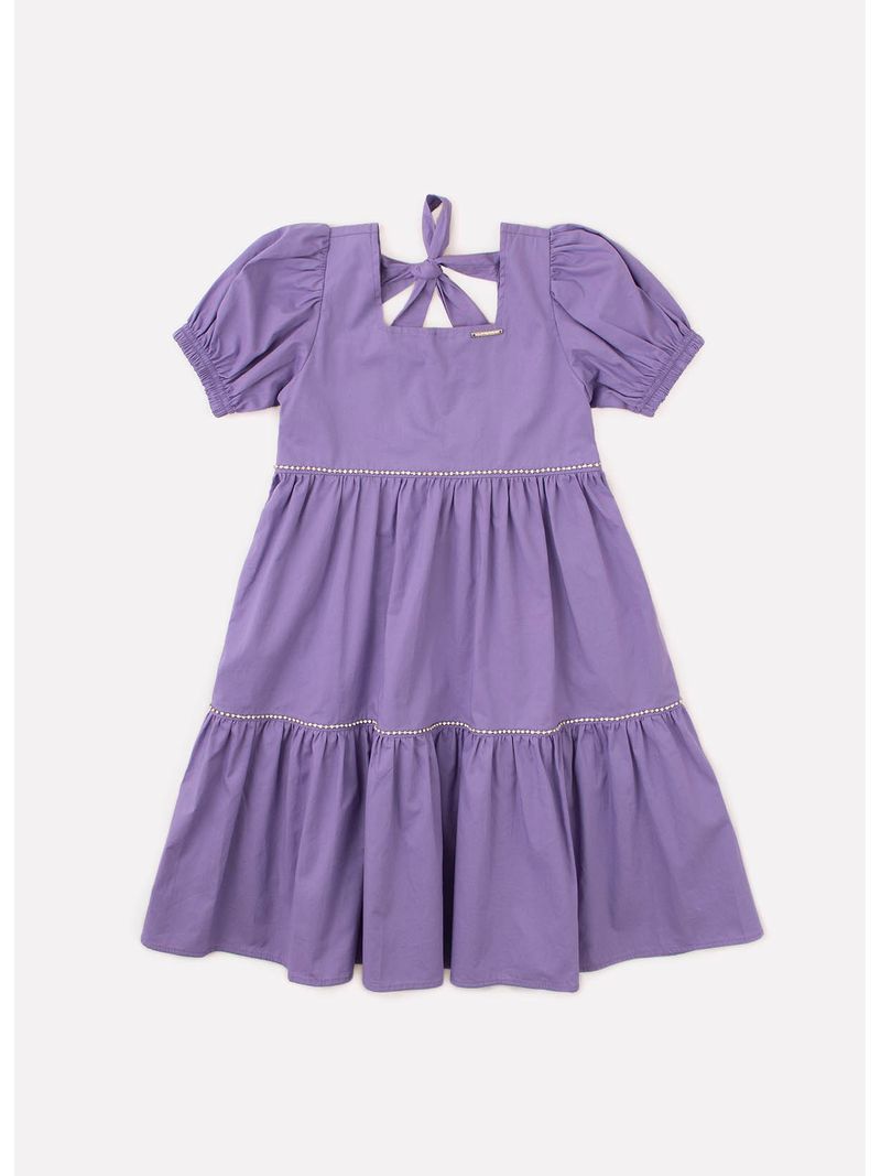 Vestido-Tricoline-Babados-Bufante