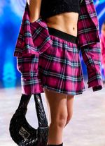 Saia_short_plissada_xadrez