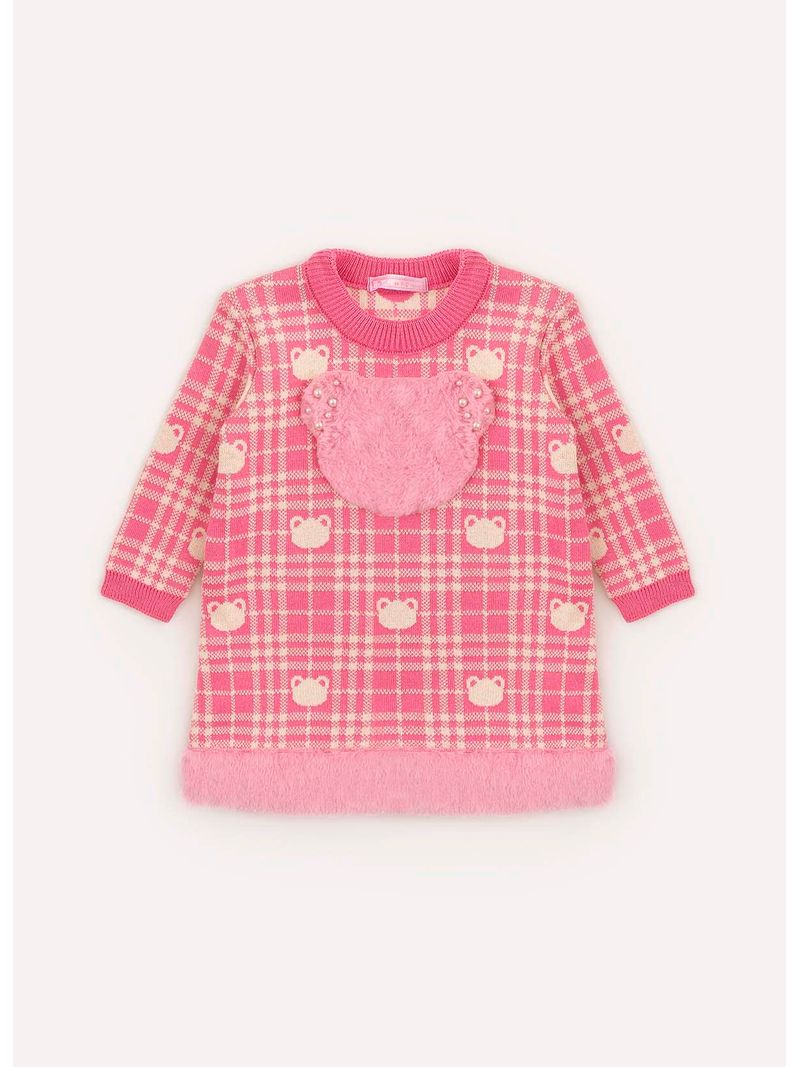 Vestido_Tricot_Xadrez_Ursa_Pele