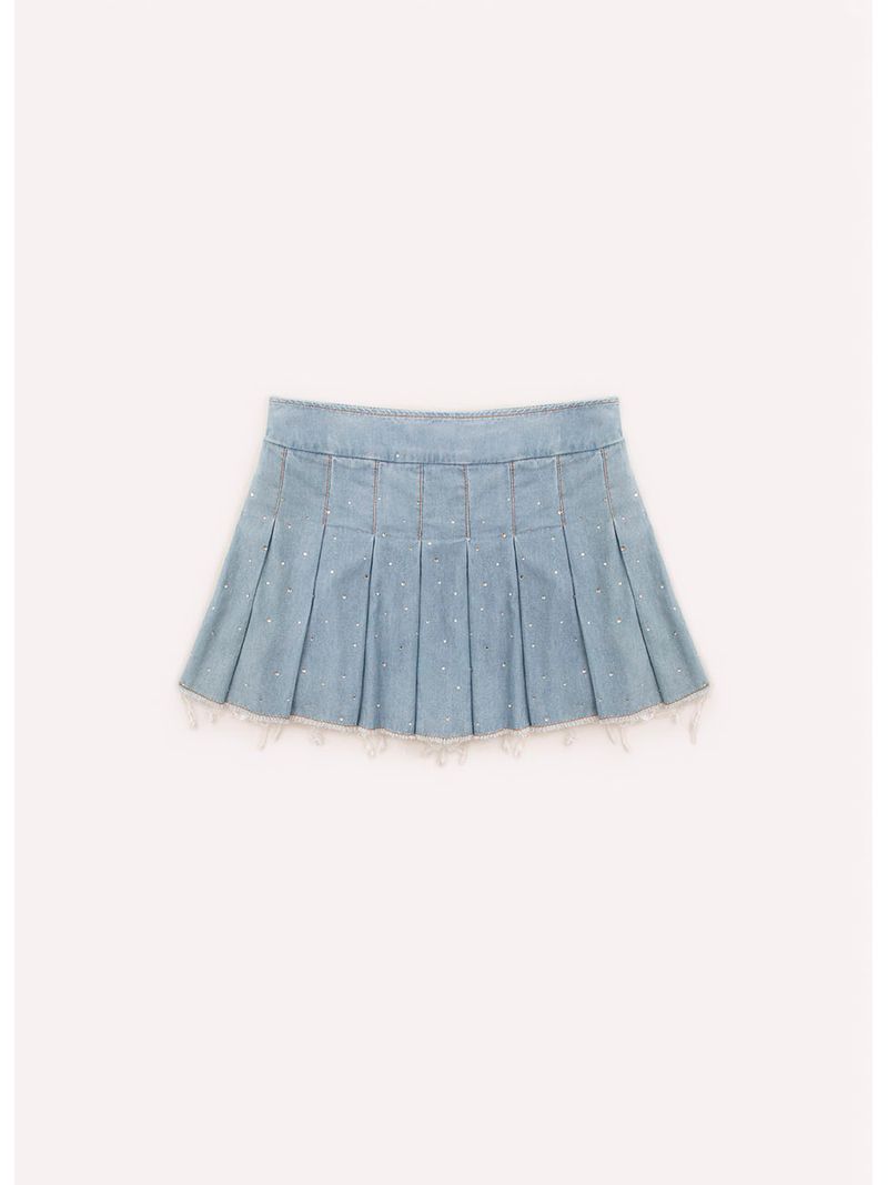 Saia_Short_Jeans_Fino_Pregas_Cristais