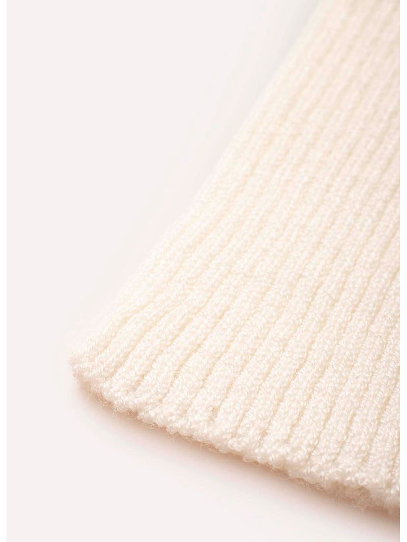Casaqueto_Tricot_Canelado_Gola_Pele