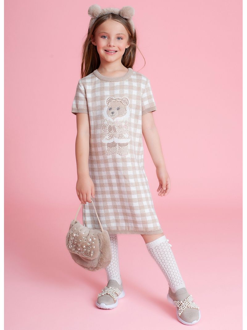 Vestido_Tricot_Xadrez_Ursa