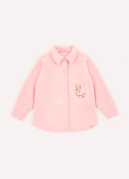 Baby Pink Doggy Tweed Shirt