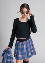 Saia_Short_Xadrez_Pregas