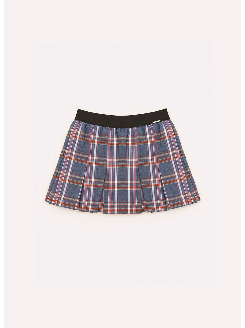 Saia_Short_Xadrez_Pregas