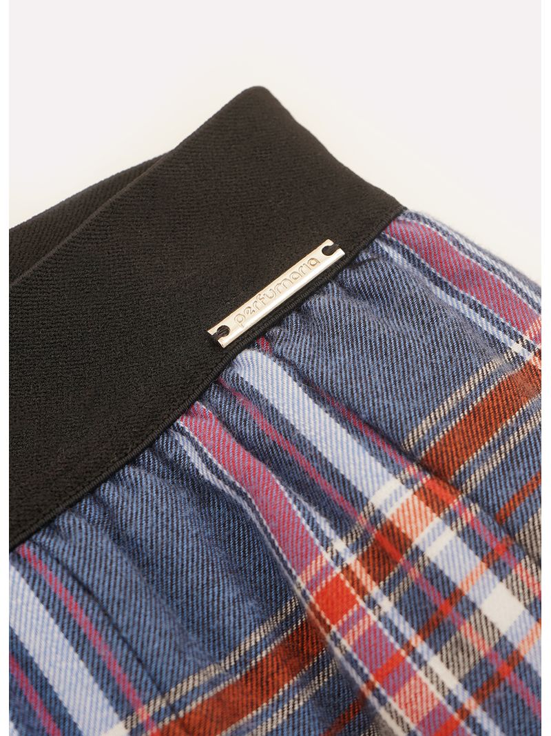 Saia_Short_Xadrez_Pregas