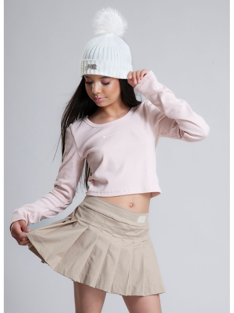 Saia_Short_Tricoline_Pregas