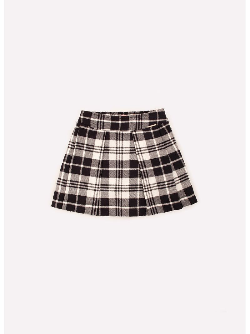 Saia_Short_Xadrez_Plissada