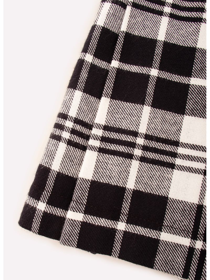 Saia_Short_Xadrez_Plissada