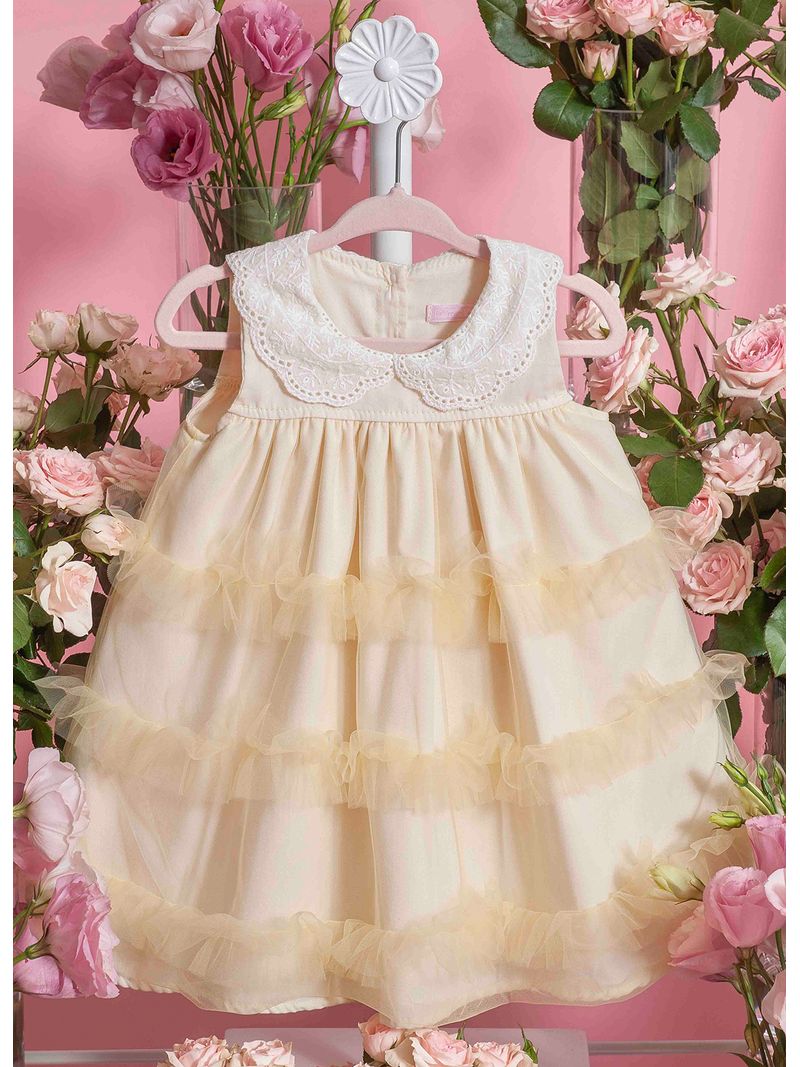 28423-894-1-Vestido-Algodao-Saia-Tule-babados-Gola-renda-com-Calcinha