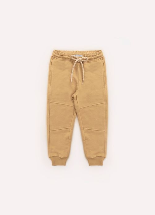 Calça Moletom Recortes For Boys Ocre