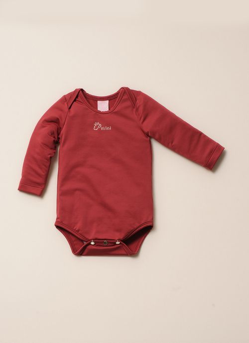 Body Malha Térmica Pmini Vermelho Escuro