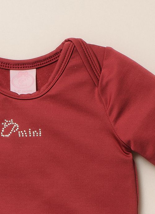 Body Malha Térmica Pmini Vermelho Escuro