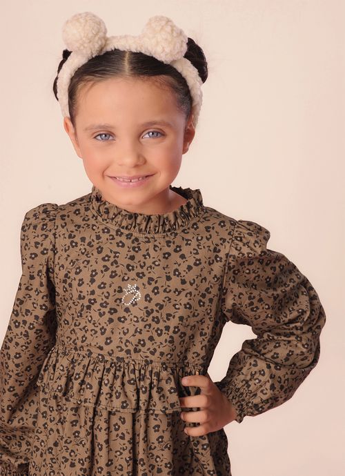 Vestido Algodão Estampa Onçinha