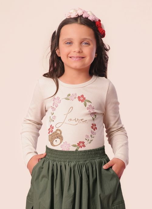 Blusa Ribana Serigrafia Love Ninive