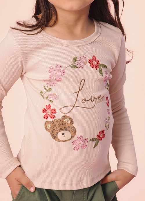 Blusa Ribana Serigrafia Love Ninive